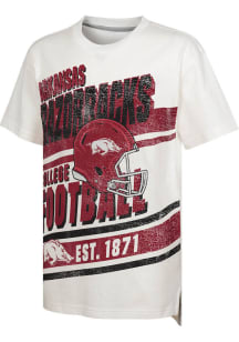 Arkansas Razorbacks Youth Oatmeal Lets Get Loud Fball Short Sleeve T-Shirt