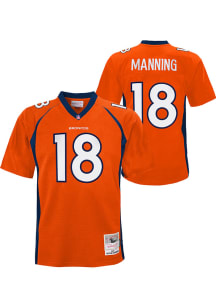 Peyton Manning Denver Broncos Youth Orange Mitchell and Ness Legacy Retired Player Football Jersey