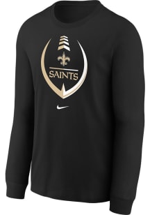Nike New Orleans Saints Boys Black Icon Long Sleeve T-Shirt