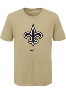 Nike New Orleans Saints Youth Gold Primary Logo Short Sleeve T-Shirt