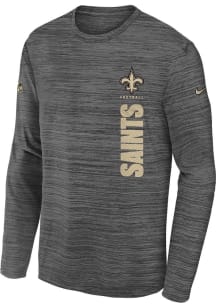 Nike New Orleans Saints Youth Black Team Wordmark Long Sleeve T-Shirt