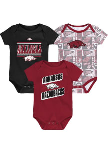 Arkansas Razorbacks Baby Cardinal Sunday Commics 3PK SS Design One Piece
