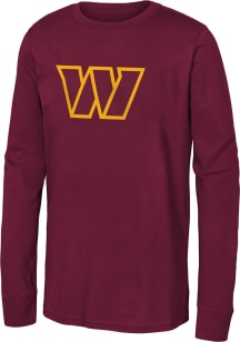 Washington Commanders Youth Maroon Primary Logo Long Sleeve T-Shirt