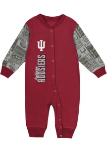 Indiana Hoosiers Baby Cardinal Play Book Long Sleeve One Piece
