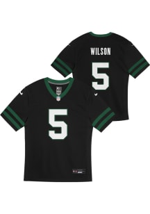 Garrett Wilson New York Jets Boys Black Nike Replica Football Jersey