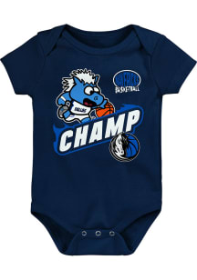 Outer Stuff Champ Dallas Mavericks Baby Navy Blue Sizzle Design Short Sleeve One Piece