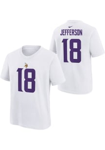 Justin Jefferson  Minnesota Vikings Boys White Nike NN Short Sleeve T-Shirt
