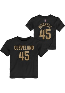 Donovan Mitchell Cleveland Cavaliers Toddler Black NN Short Sleeve Player T Shirt