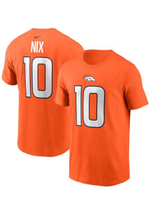 Bo Nix Denver Broncos Youth Orange Nike NN Player Tee
