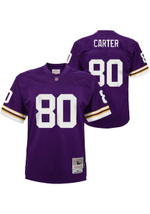 Cris Carter Minnesota Vikings Youth Purple Mitchell and Ness Legacy Road Football Jersey