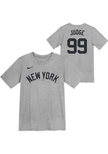 Aaron Judge  New York Yankees Boys Grey Road NN Short Sleeve T-Shirt