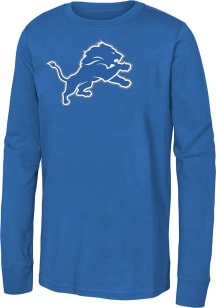 Detroit Lions Youth Blue Primary Logo Long Sleeve T-Shirt