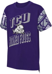 TCU Horned Frogs Youth Purple Game Changer Short Sleeve Fashion T-Shirt