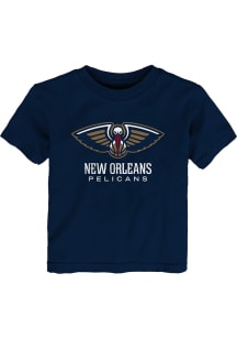 New Orleans Pelicans Infant Primary Logo Short Sleeve T-Shirt Navy Blue