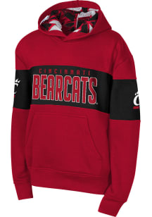 Cincinnati Bearcats Youth Red Red Zone Long Sleeve Hoodie