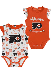 Philadelphia Flyers Baby Orange Happy Hearts Style Set One Piece