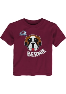 Bernie  Outer Stuff Colorado Avalanche Toddler Maroon Mascot Head Short Sleeve T-Shirt