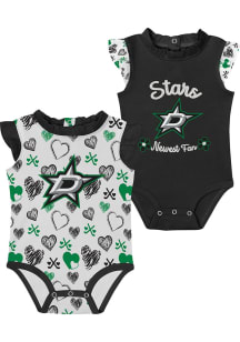 Dallas Stars Baby Black Happy Hearts Design Set One Piece