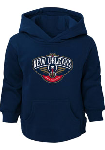 New Orleans Pelicans Toddler Navy Blue Primary Logo Long Sleeve Hooded Sweatshirt