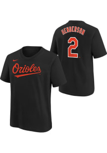 Gunnar Henderson Baltimore Orioles Youth Black Nike Home Name and Number Player Tee