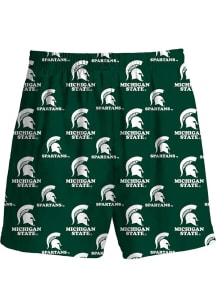 Michigan State Spartans Youth Green Printed Shorts