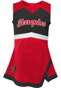 Maryland Terrapins Girls Red Cheer Captain Cheer Dress Set