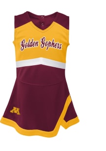 Minnesota Golden Gophers Girls Maroon Cheer Captain Cheer Dress Set