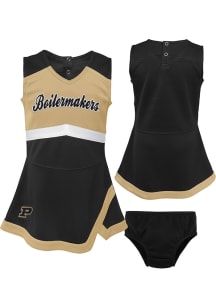 Purdue Boilermakers Girls Black Cheer Captain Cheer Dress Set
