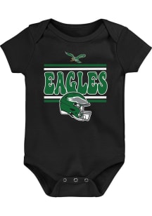 Philadelphia Eagles Baby Black Play Day Short Sleeve One Piece