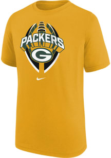 Nike Green Bay Packers Youth Gold Icon Legend Short Sleeve T-Shirt