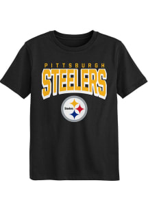 Pittsburgh Steelers Boys Black On The Block Short Sleeve T-Shirt