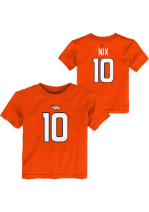Bo Nix Denver Broncos Toddler Orange Nike NN Short Sleeve Player T Shirt