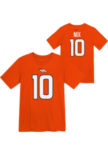 Bo Nix  Denver Broncos Boys Orange Nike NN Short Sleeve T-Shirt