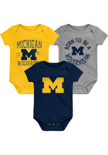Michigan Wolverines Baby Blue Born To Be One Piece