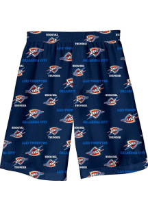 Oklahoma City Thunder Youth Navy Blue All Over Logo Sleep Shorts