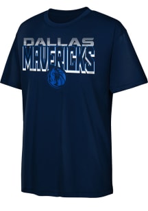 Dallas Mavericks Youth Navy Blue Fade To Black Short Sleeve T-Shirt