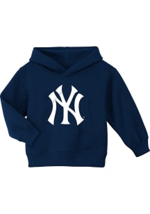 New York Yankees Toddler Navy Blue Primary Logo Long Sleeve Hooded Sweatshirt