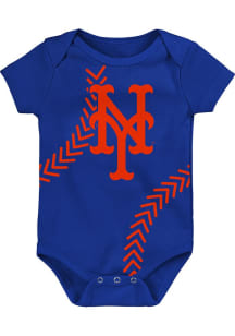 New York Mets Baby Blue Running Home Short Sleeve One Piece