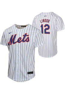 Francisco Lindor  Nike New York Mets Youth White Home Game Jersey
