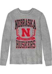 Nebraska Cornhuskers Boys Grey Game Day Long Sleeve T-Shirt