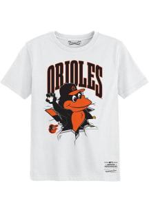 Mitchell and Ness Baltimore Orioles Boys White Breakout Short Sleeve T-Shirt
