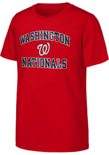 Washington Nationals Youth Red Heart and Soul Short Sleeve T-Shirt