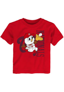 Screech  Outer Stuff Washington Nationals Toddler Red Babsy Mascot 2.0 Short Sleeve T-Shirt