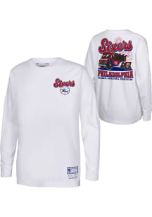 Mitchell and Ness Philadelphia 76ers Youth White Truck Long Sleeve T-Shirt