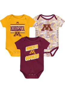 Minnesota Golden Gophers Baby Red Sunday Commics 3PK SS One Piece