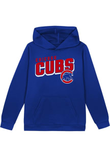 Chicago Cubs Boys Blue Cyber Punk Performance Long Sleeve Performance Hooded Sweatshirt
