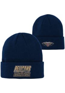 New Orleans Pelicans Navy Blue 2025 Black Friday Cuff Youth Knit Hat