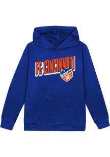 FC Cincinnati Boys Blue Cyber Punk Performance Long Sleeve Performance Hooded Sweatshirt