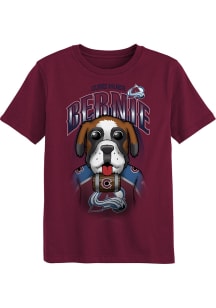Bernie  Outer Stuff Colorado Avalanche Boys Maroon Mascot Highlights Short Sleeve T-Shirt