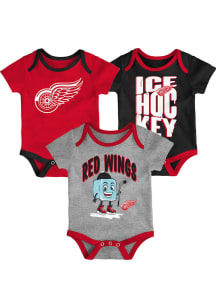 Detroit Red Wings Baby Red Triple Header One Piece